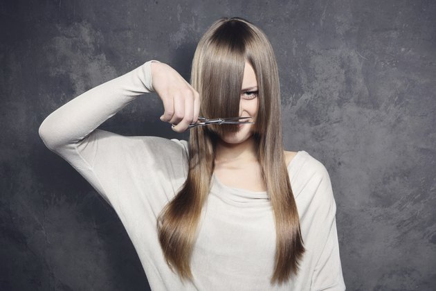 Girl with scissors