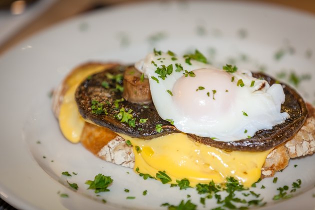 Mushroom Egg Benedict sandwich