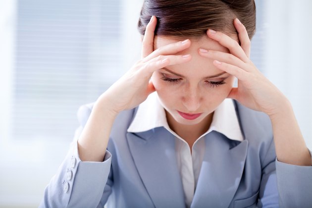Tired businesswoman