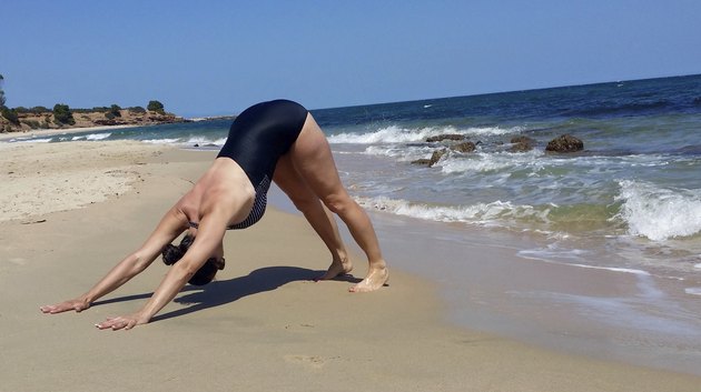 Beach yoga