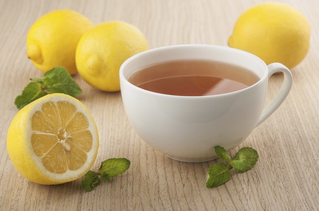 tea and fresh lemons