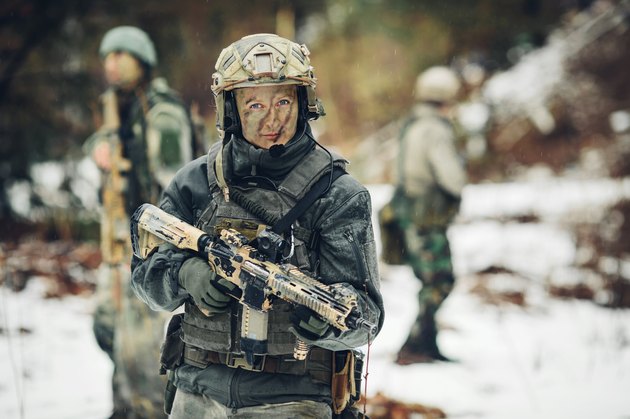 young woman Warrior member of ranger squad