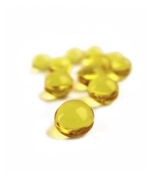 Yellow gelatin pills