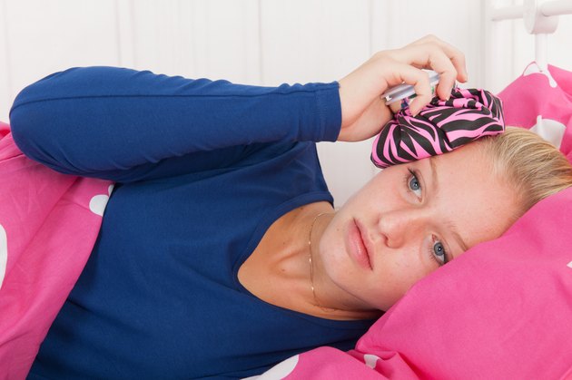 Teen girl with headache