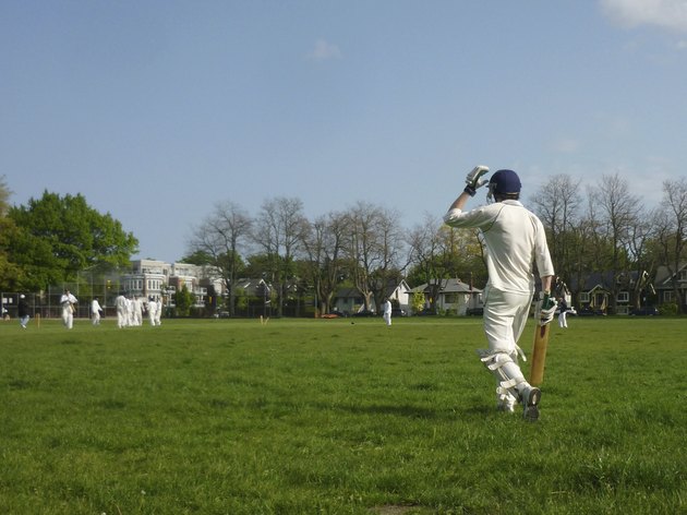 Cricket Batsman Heading Out to Bat