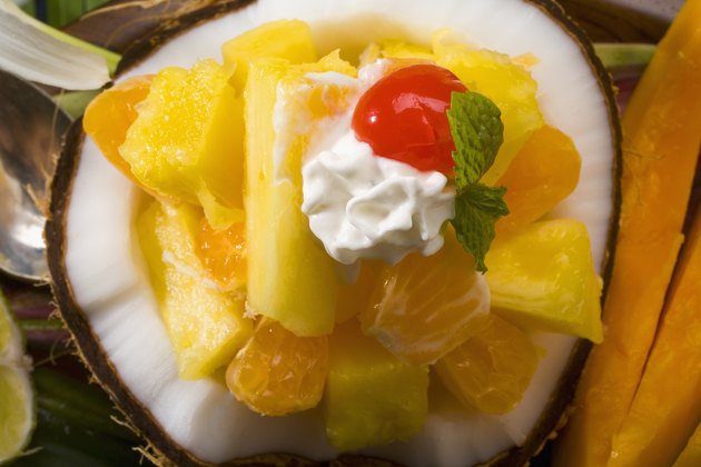 Studio shot of a tropical fruit salad.