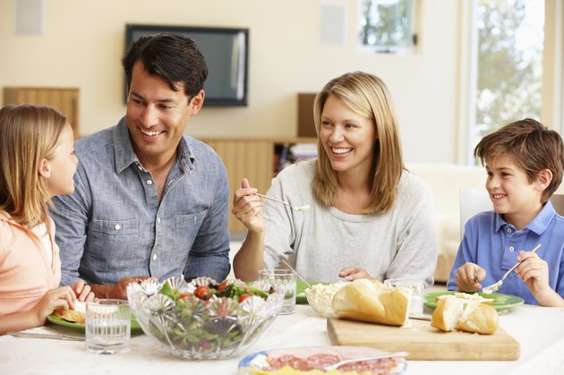 Family sharing meal