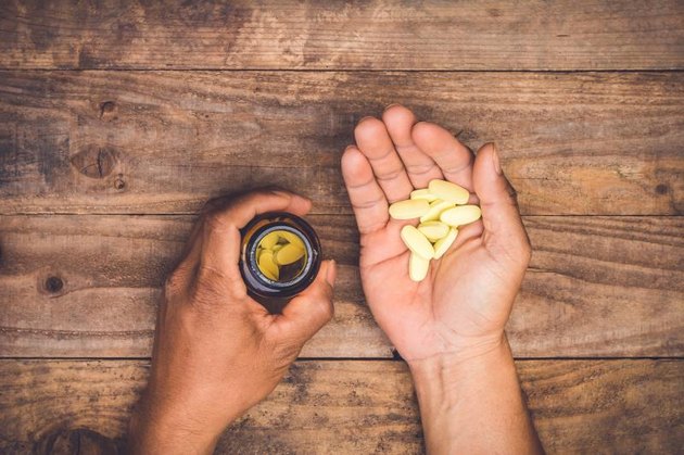 A handful of pills.