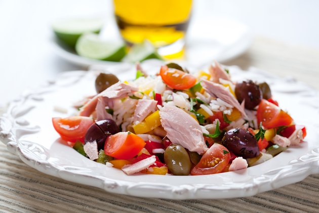 Mediterranean-style rice and tuna salad