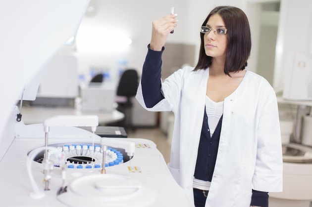 Young woman in the medical laboratory