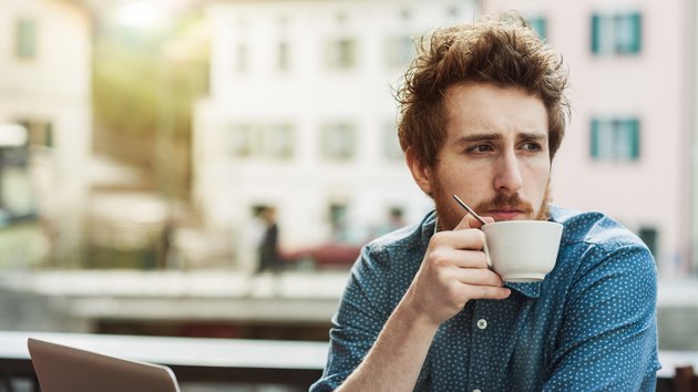 Pensive guy at the bar