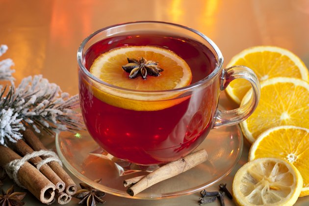 Christmas drink punch and spices