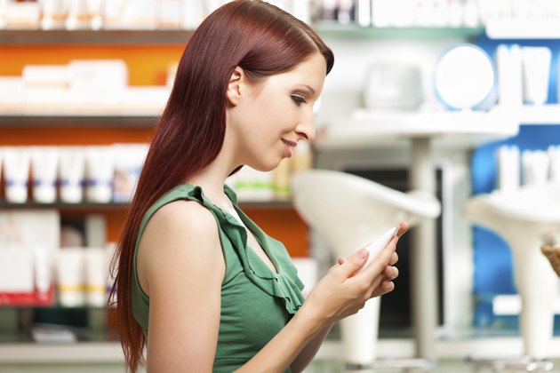 Client in a pharmacy or drugstore shopping