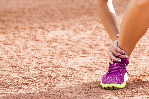 Running sport injury - twisted broken