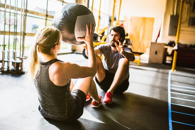Ab Crunches with Medicine Ball