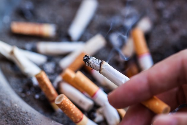 the stub of cigarrette