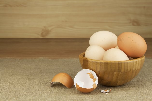 Homemade chicken eggs.