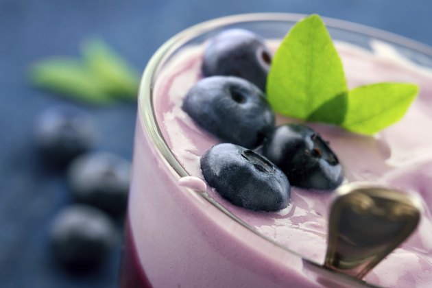 Healthy yogurt with berries