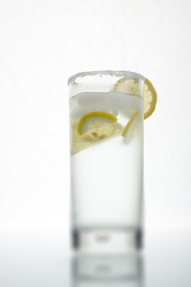 Drink with lemon slice