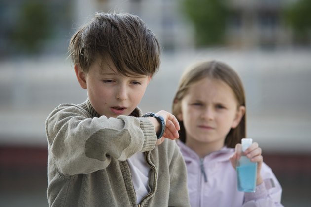 Children Flu Sneeze Elbow Sick