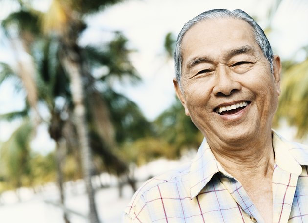 Outdoor Portrait of a Senior Man, Laughing