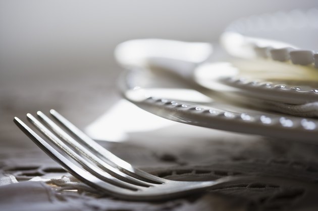 Fork and plates