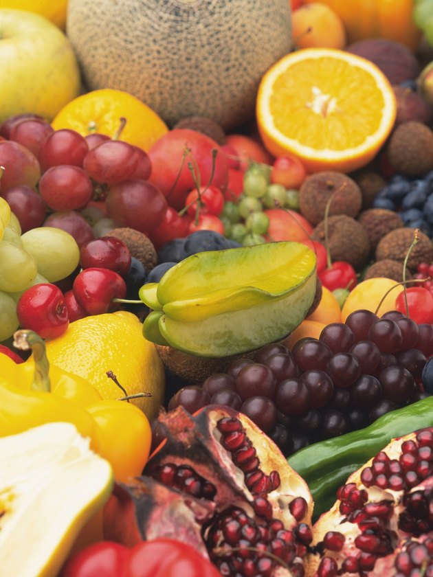 Variety types of fruits, Full Frame, High angle view