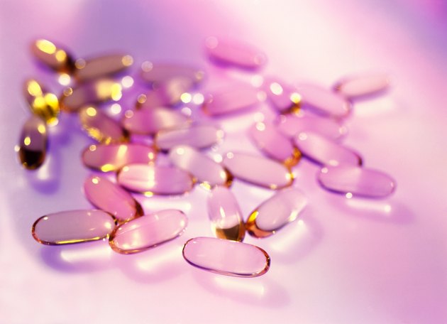 close-up of an array of capsules