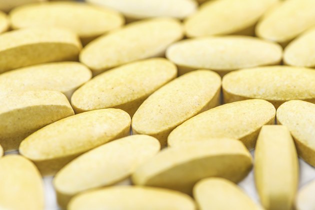 Vitamin C tablets isolated