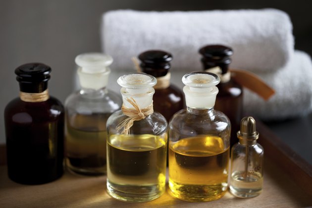 Spa oils in bottles