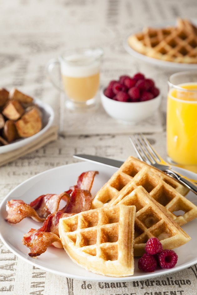 Crispy Buttermilk Waffle Breakfast