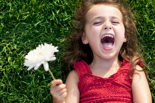 Close-up of a smiling little girl