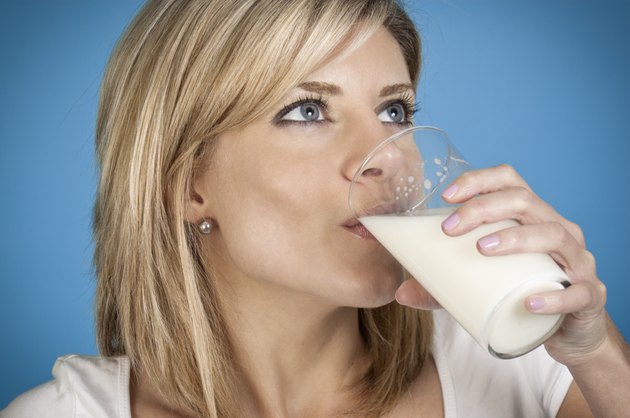 Woman Drinking Milk