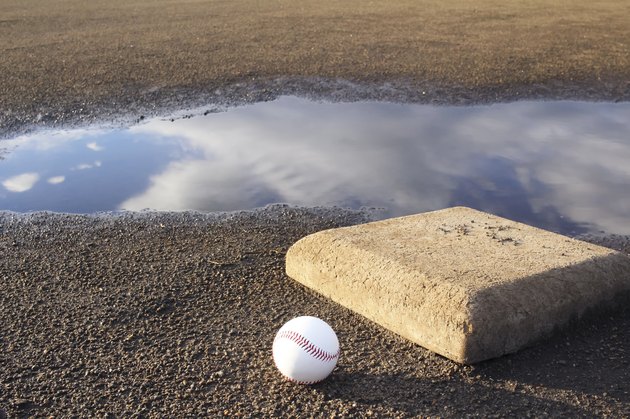 Baseball field after the rain