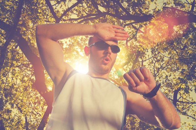 Jogger Checking Running Time