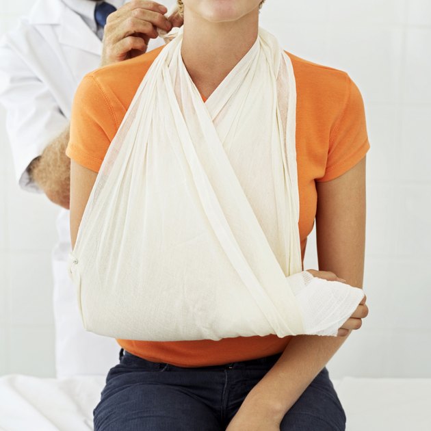 woman's arm in a sling