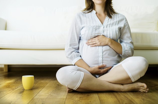 Pregnant woman relaxing