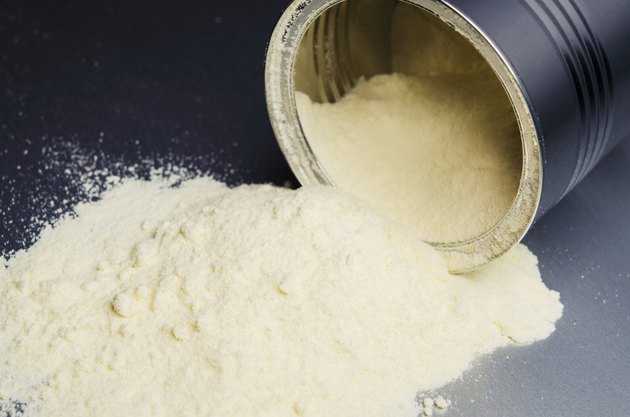 Can with powdered milk