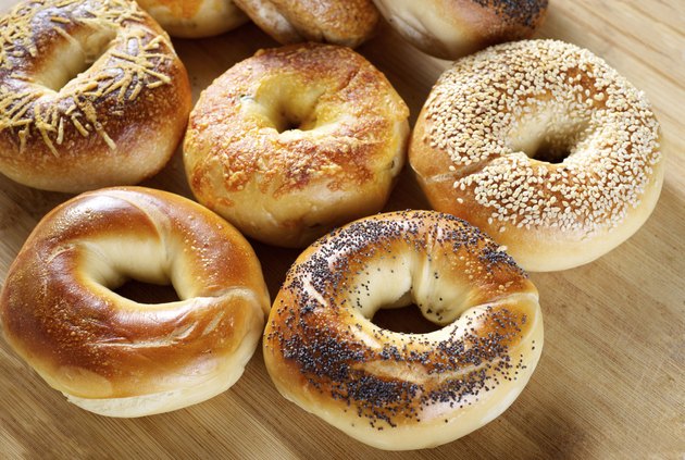 Bagel on the wood