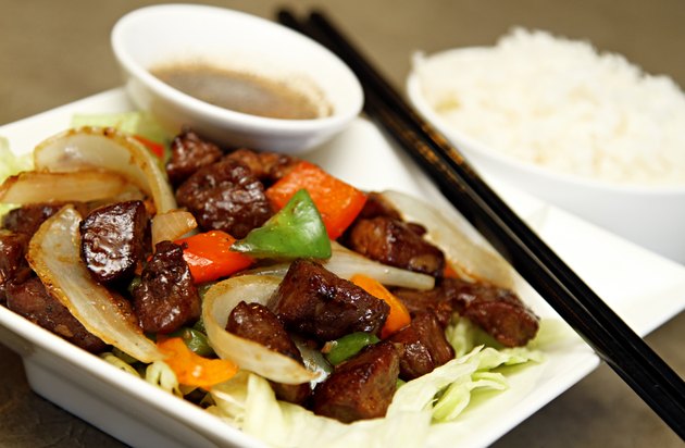 Steak stir fry with rice