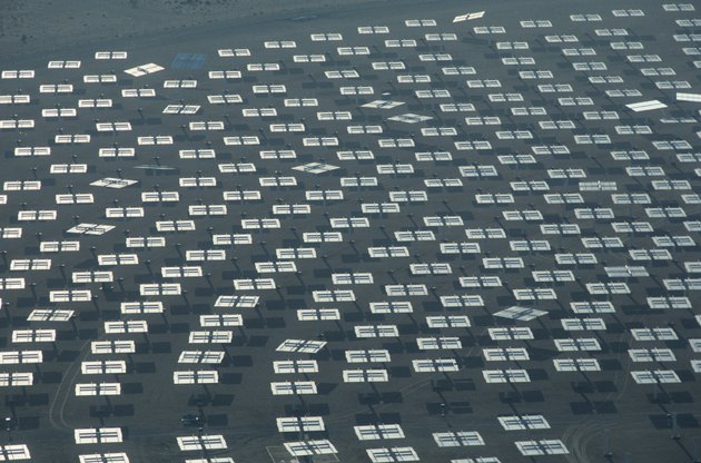 Solar One-Solar Energy panel array, 300 mirrors, elevated view