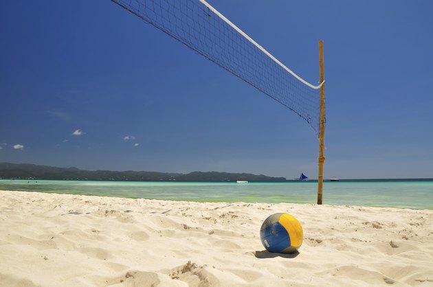 Beach volleyball net on Boracay - Philippines