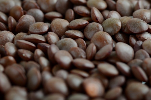 Red Lentils as background