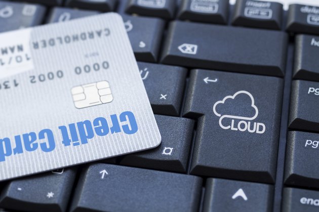 enter key with RSS symbol and cloud