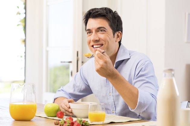 Man Having Breakfast