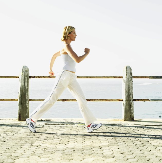 young woman exercising
