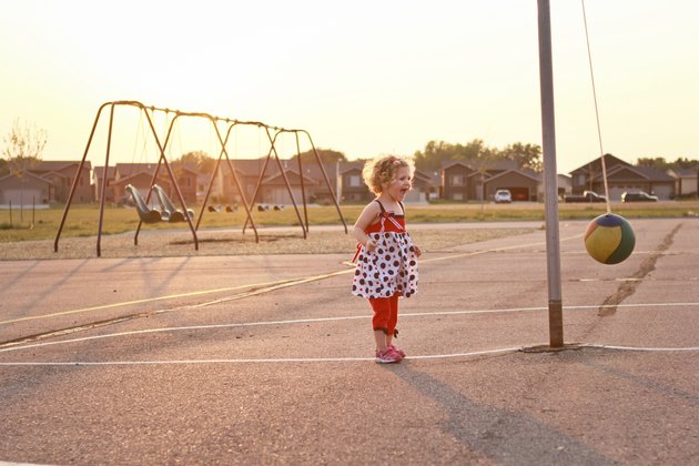 Little girl on playground