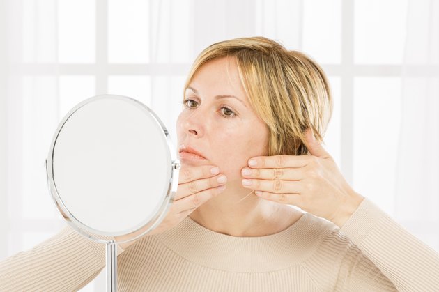 Woman, Care and Pimple.
