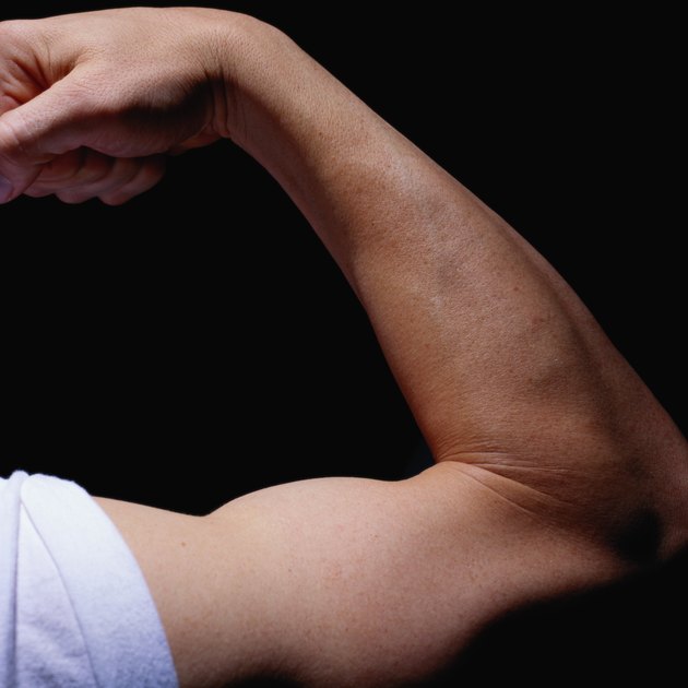 Man Flexing his Bicep
