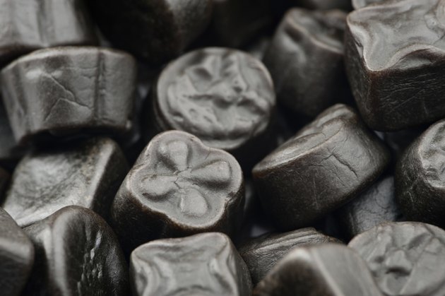 Black liquorice candy background